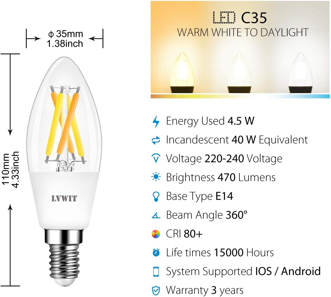 Bombilla LED Inteligente E14