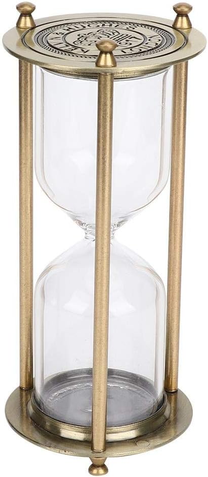 Reloj de arena retro metálico