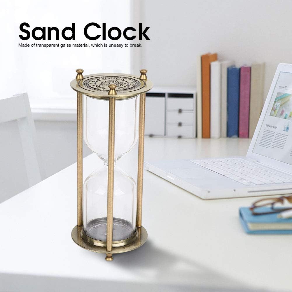 Reloj de arena retro metálico