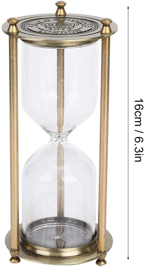 Reloj de arena retro metálico