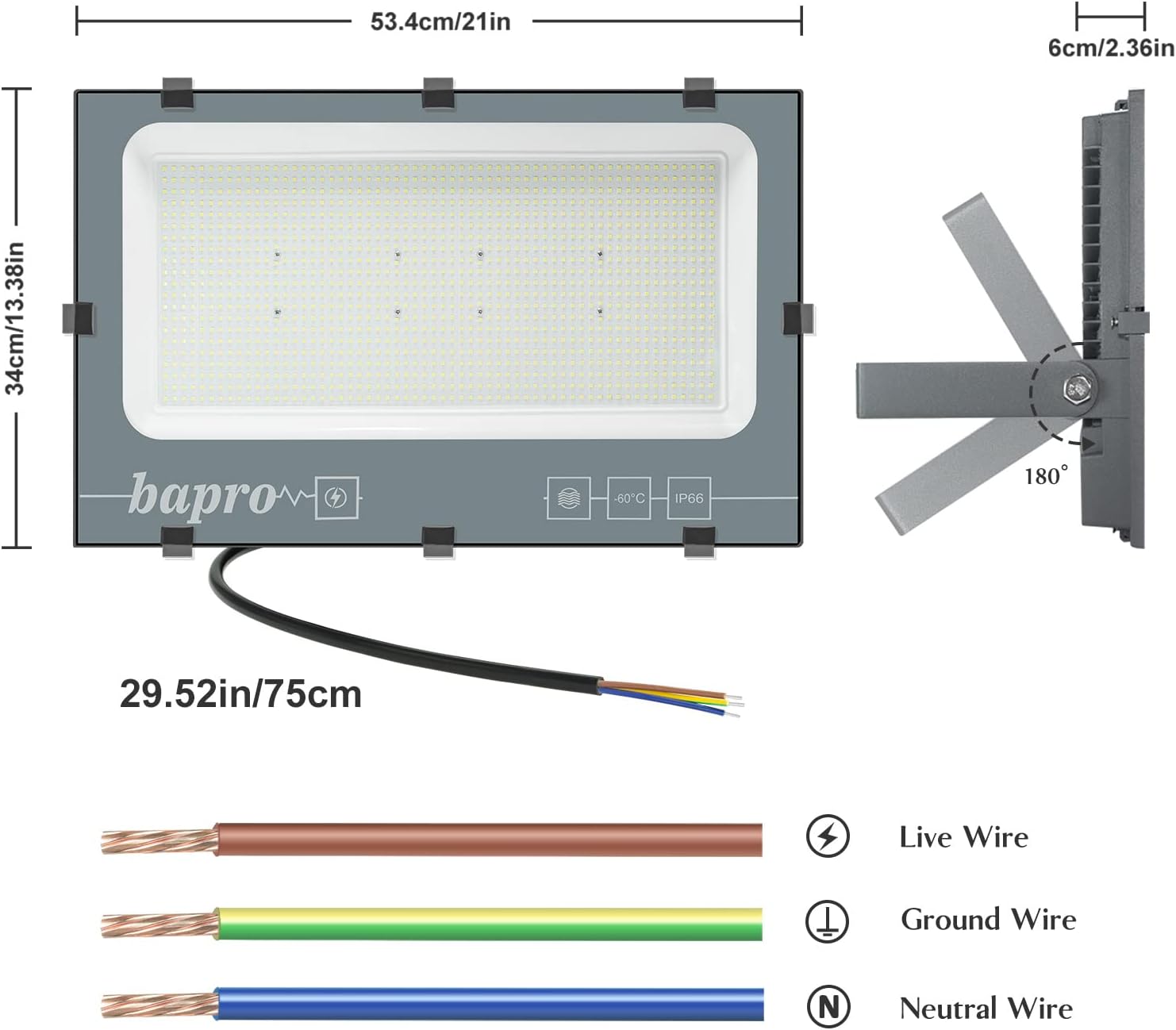 Foco LED 600W IP65 3000K
