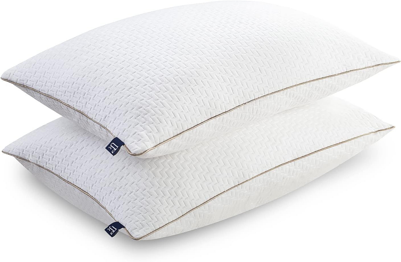 BedStory Almohadas Antiacaros Almohada Fibra Lavable Almohada de Poliéster Relleno de Almohadas de Calidad Hotelera Pack de 2 (50x70cm, Blanco)