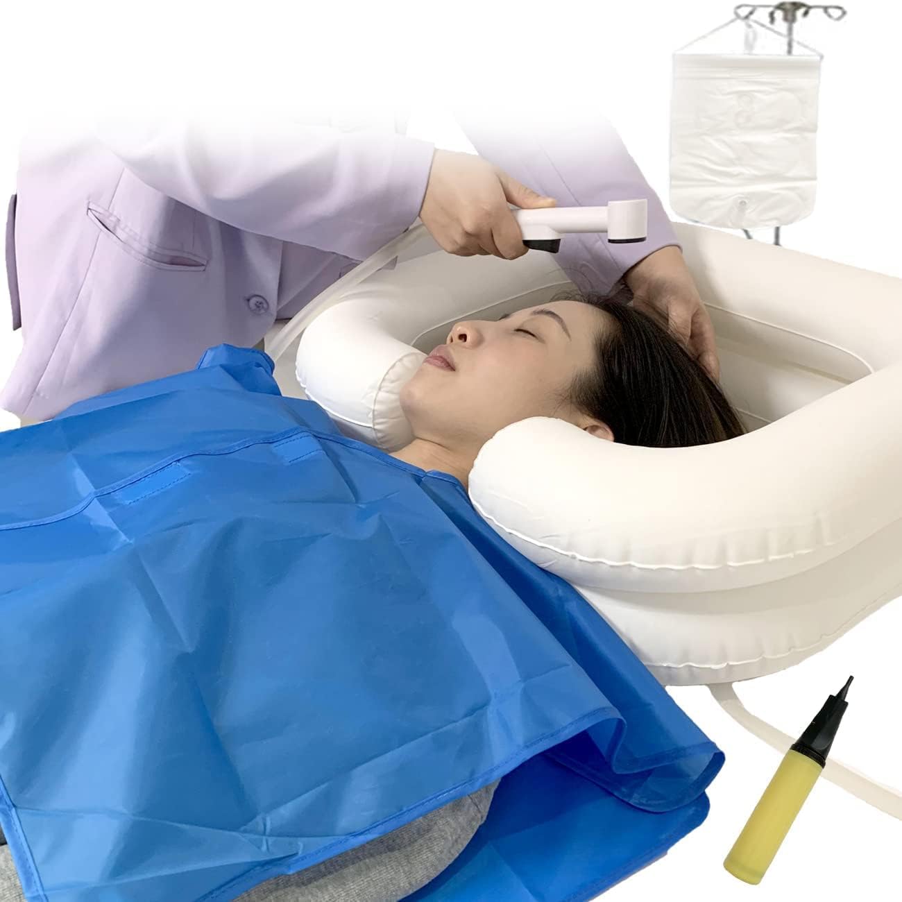 Lavabo inflable para cabello