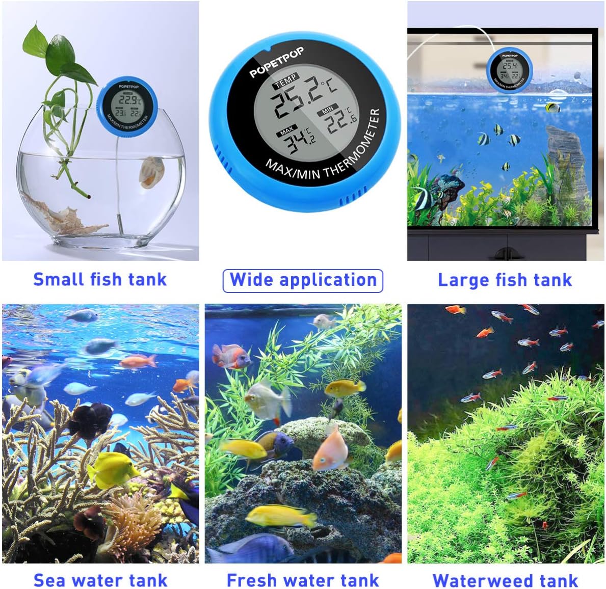 Termómetro digital para acuario
