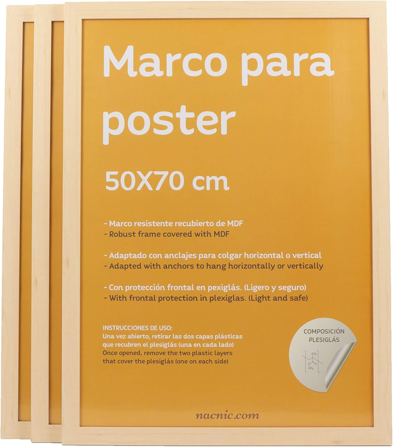 Marcos MDF 50x70 cm - Set 3