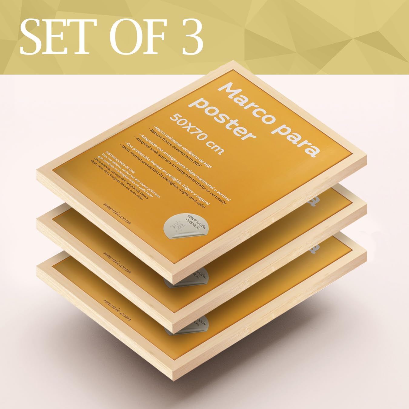 Marcos MDF 50x70 cm - Set 3