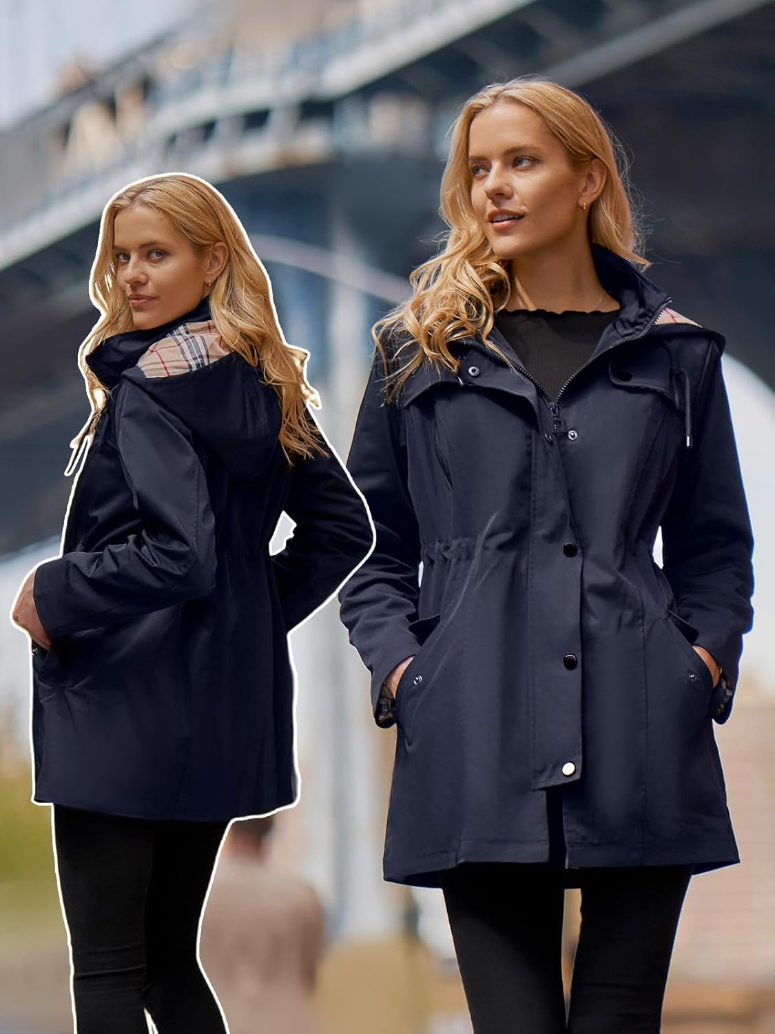 Chaqueta Lluvia Mujer Capucha