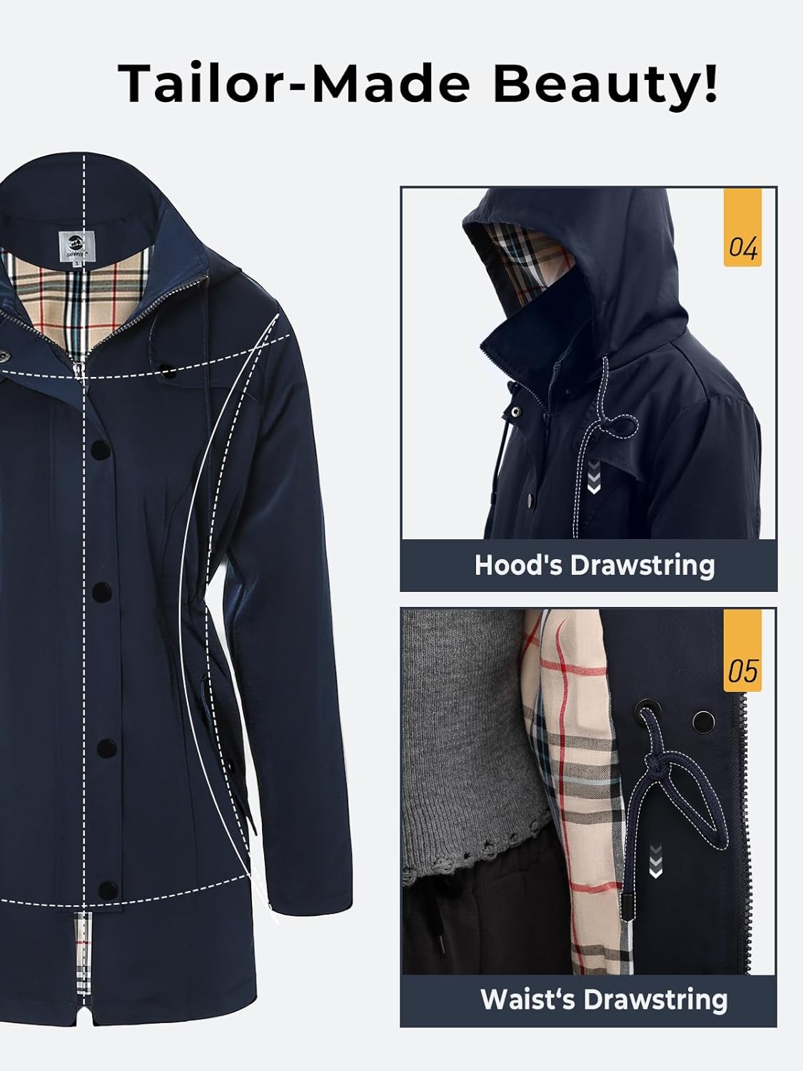 Chaqueta Lluvia Mujer Capucha
