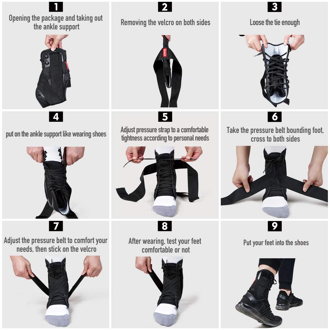 Tobillera Kuangmi con estabilizadores