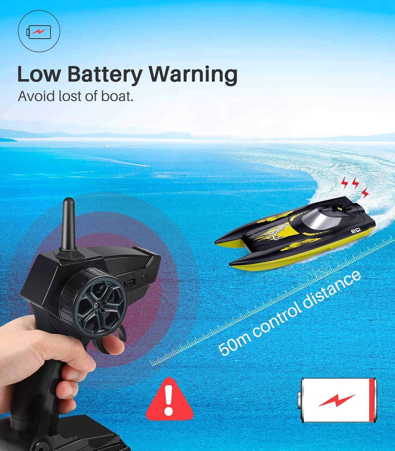 Barco RC SYMA 2,4 GHz alta velocidad