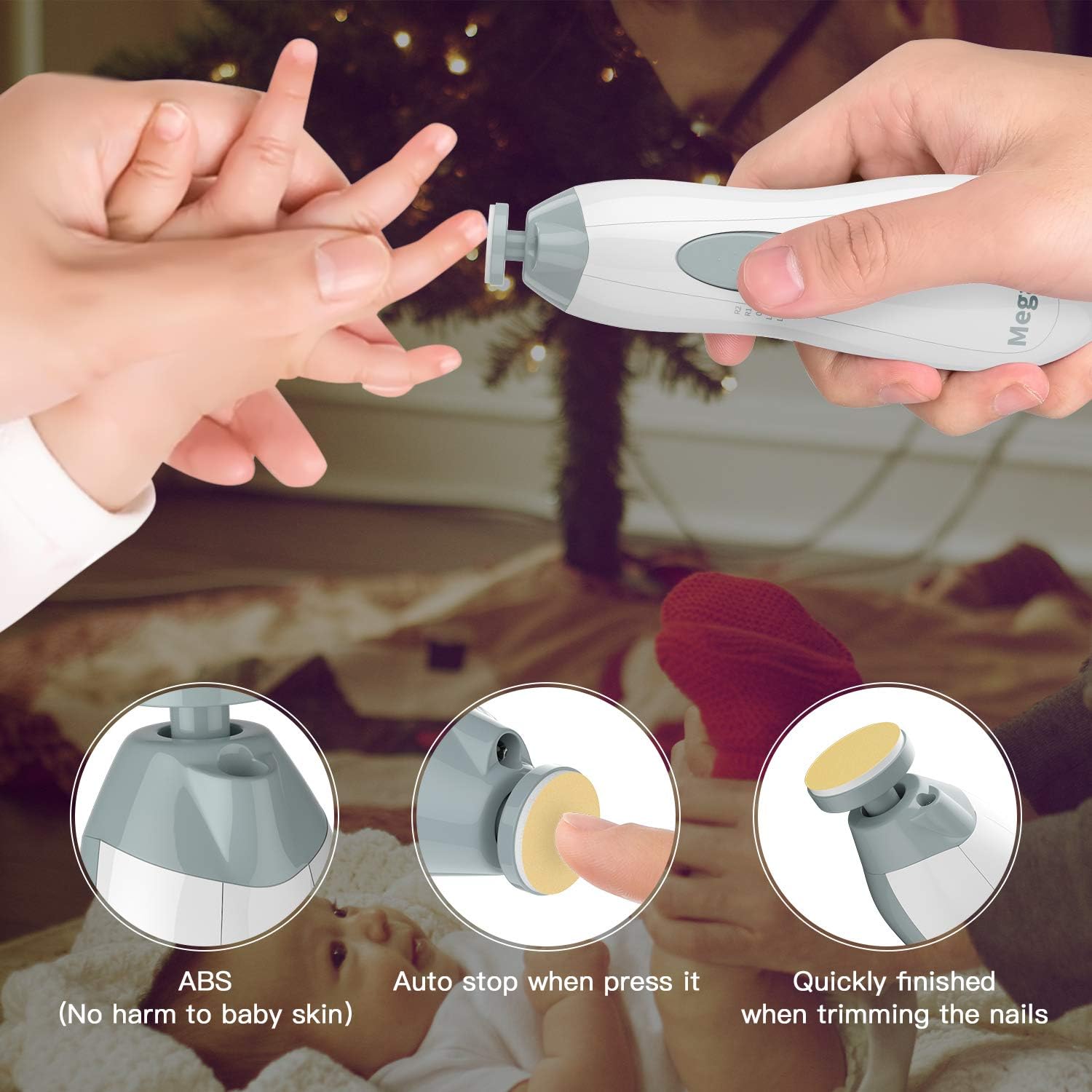 Cortaúñas Eléctrico Bebé LED