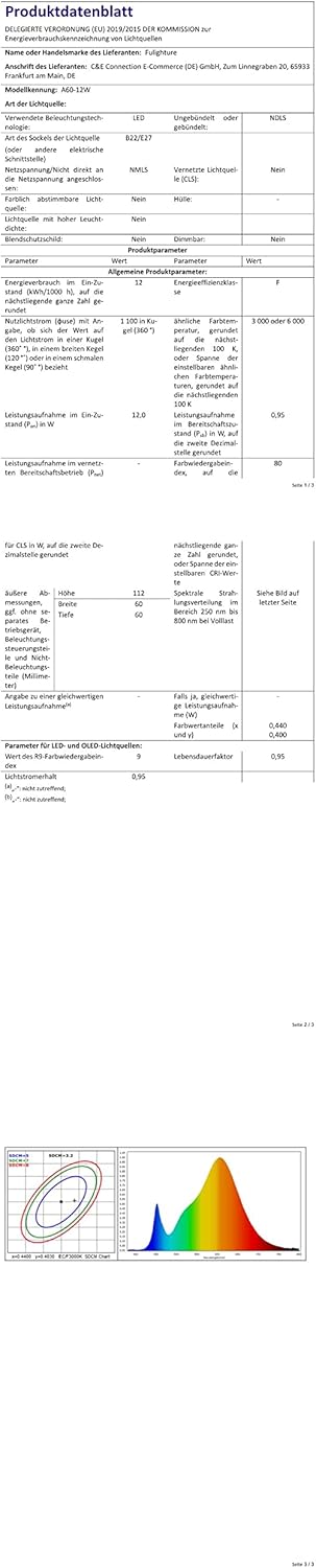 Lámpara LED E27 12W Luz Cálida