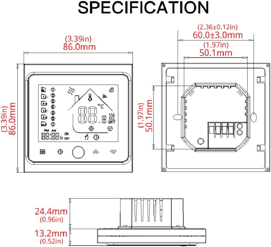 Termostato WiFi MOES Smart 5A