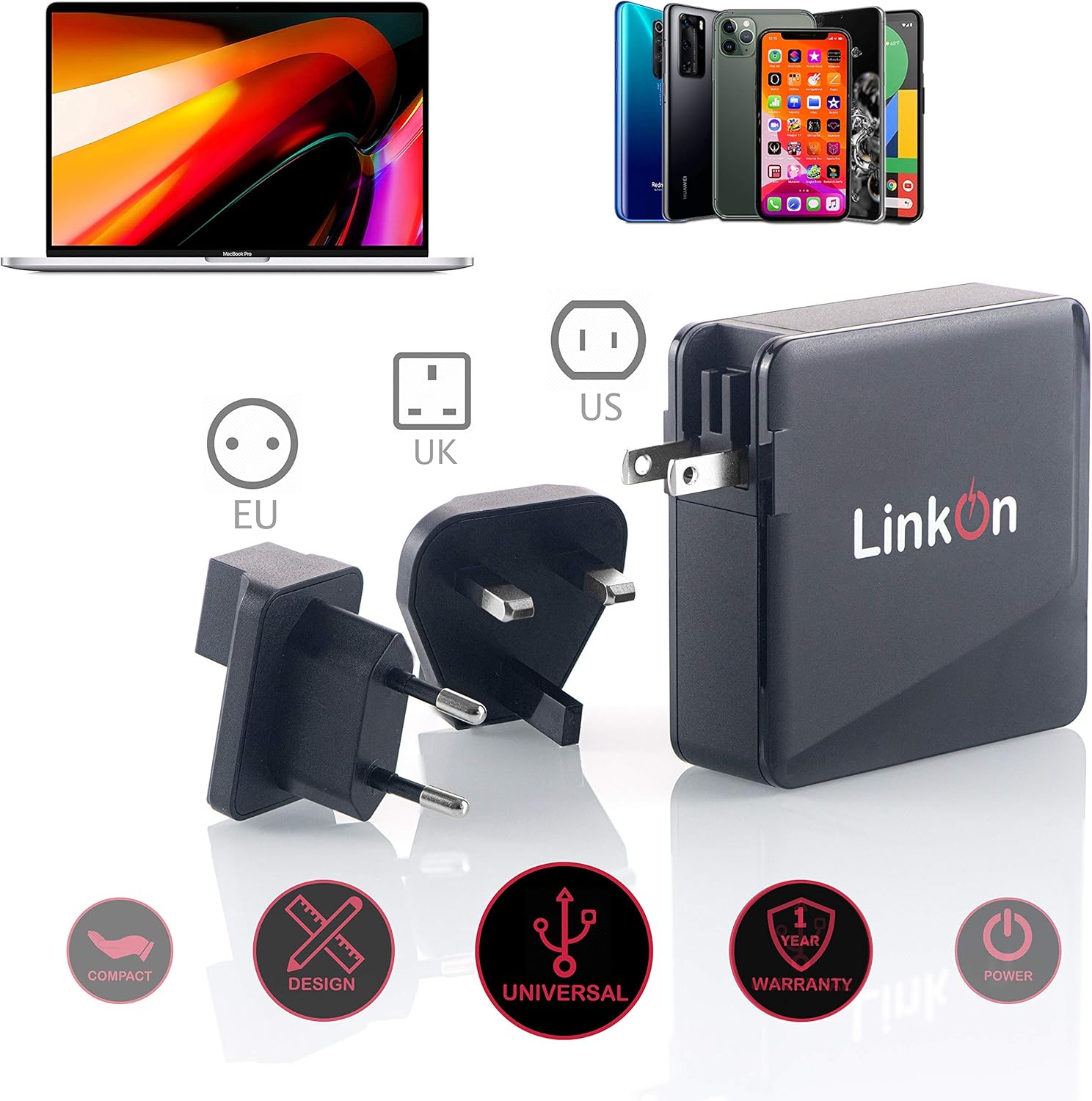 Cargador GAN 136W USB-C/A