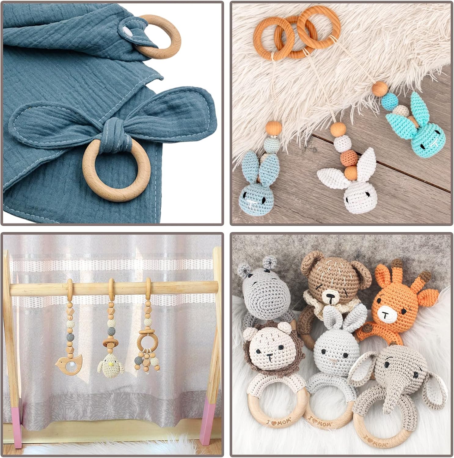 Anillos de madera para bebés