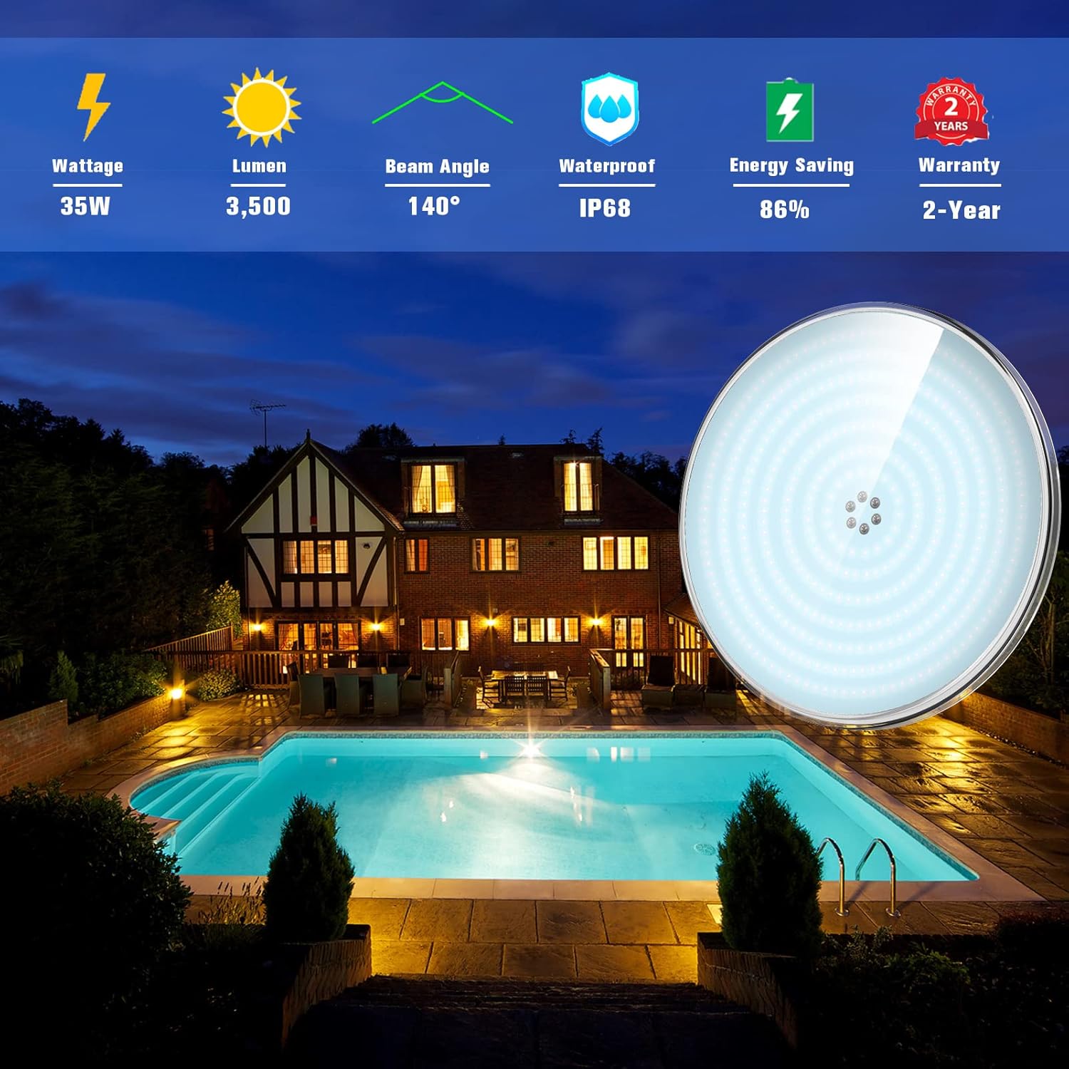 Foco LED para Piscina 35W