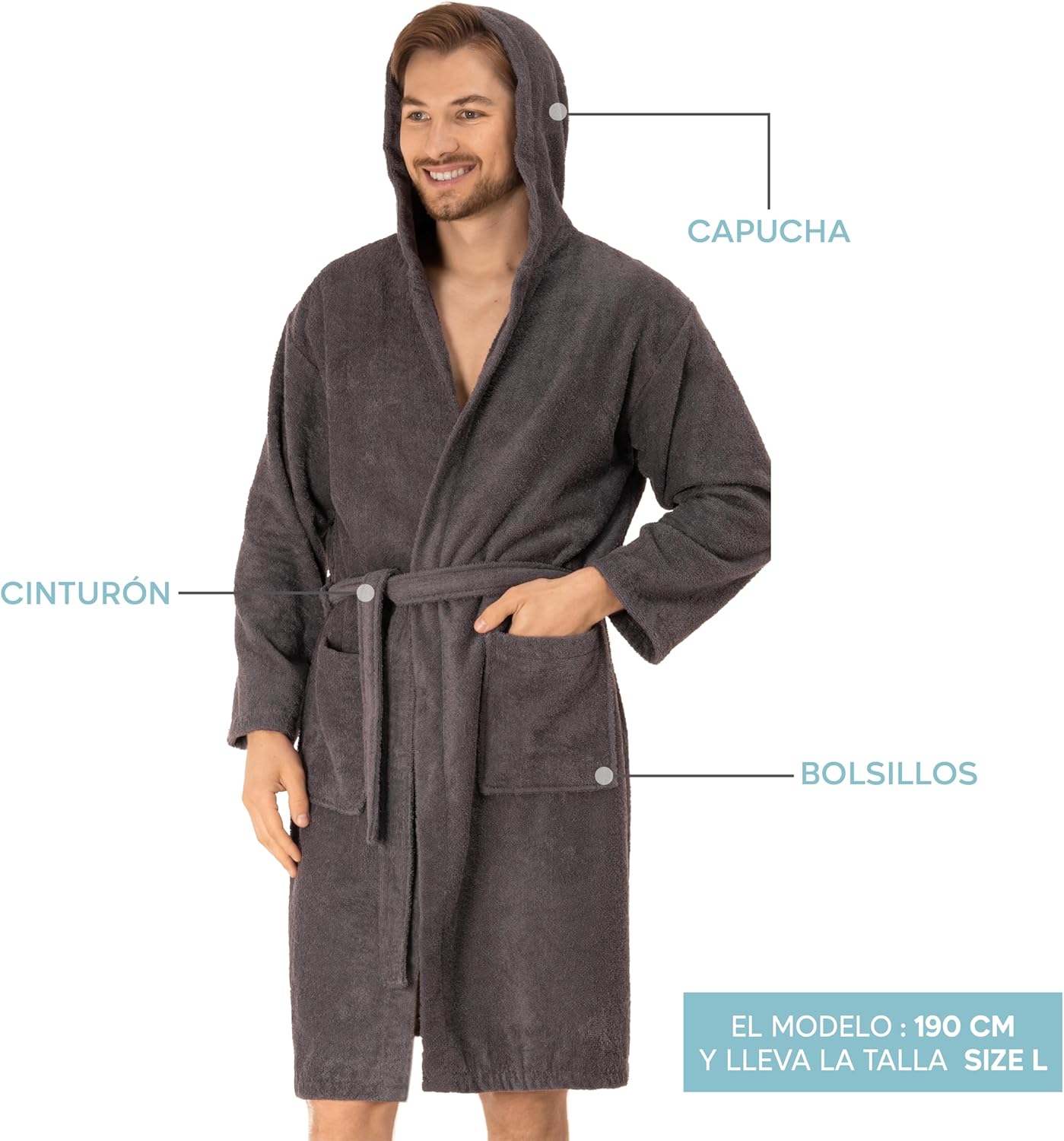 Bata de Baño Twinzen con Capucha