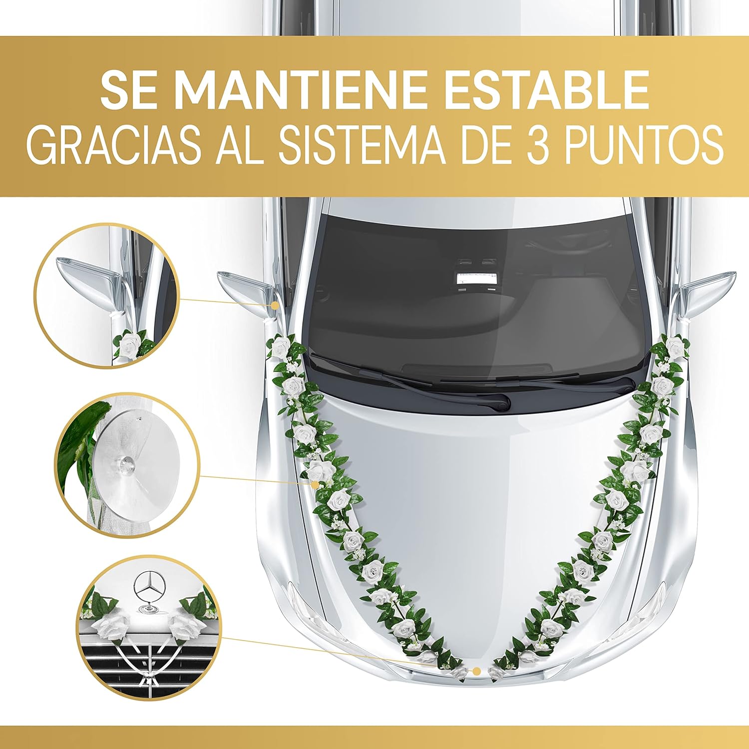 Decoración de Coche de Boda