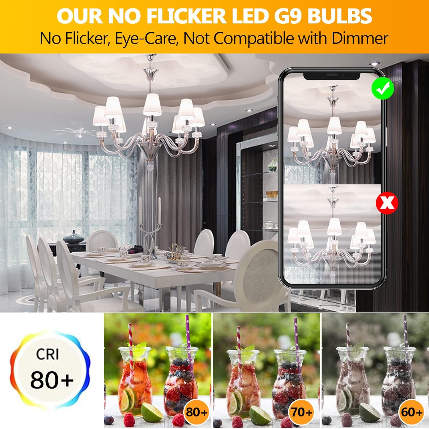 Bombilla LED G9 5W 10 piezas