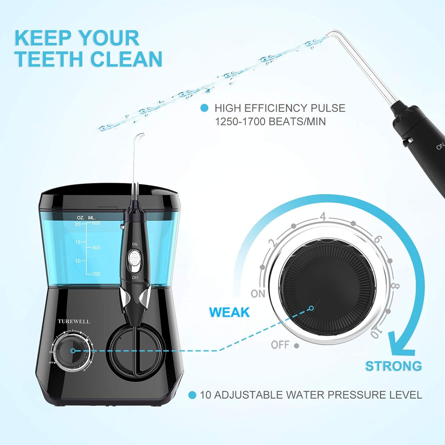 Irrigador Dental TUREWELL 600ml