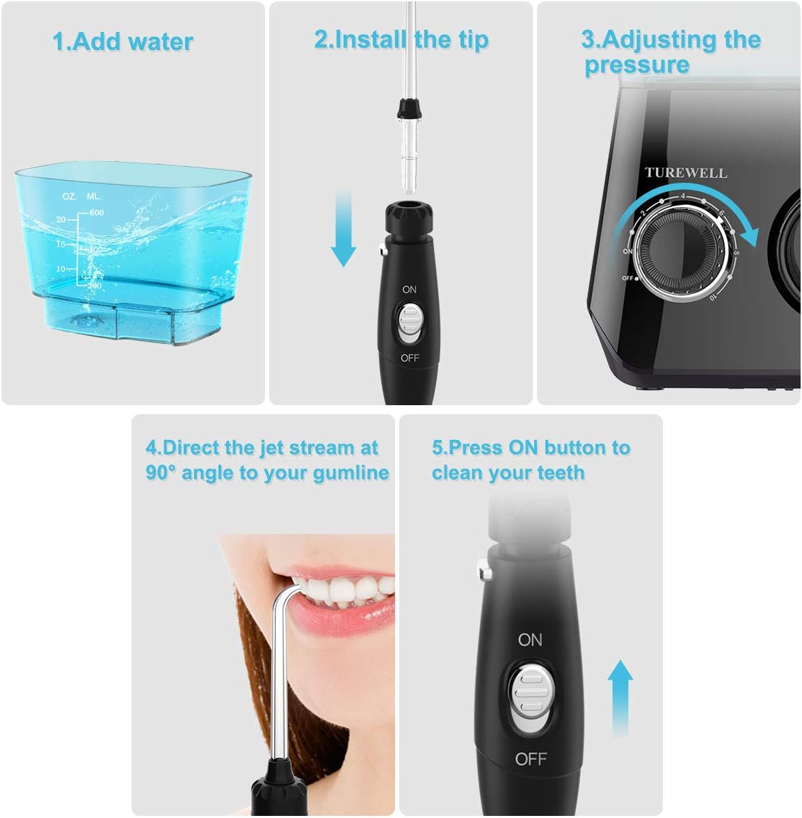 Irrigador Dental TUREWELL 600ml