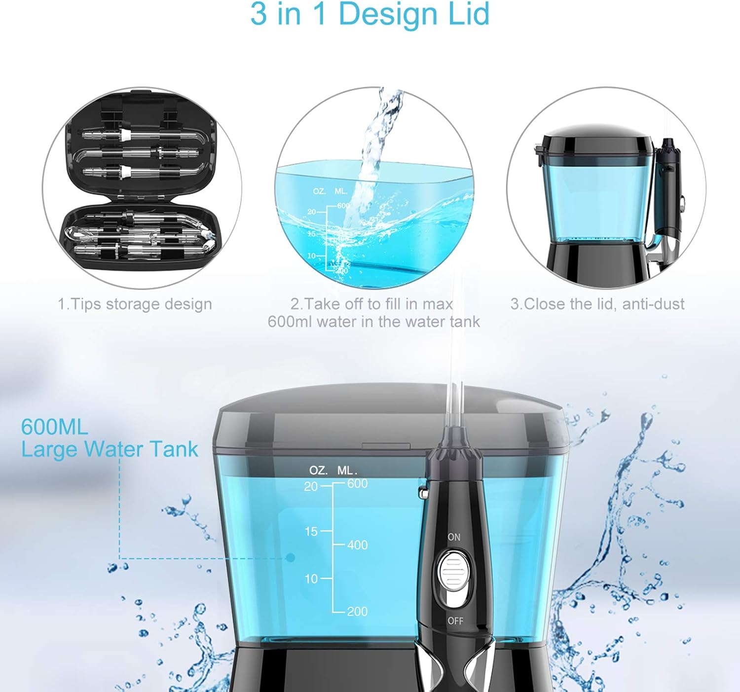 Irrigador Dental TUREWELL 600ml