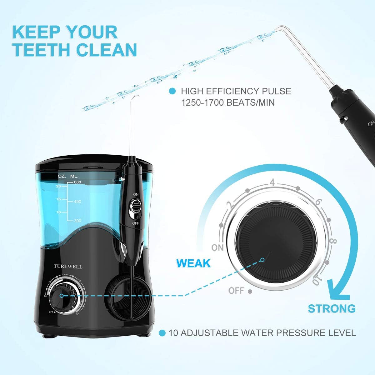 Irrigador Dental TUREWELL 600ml