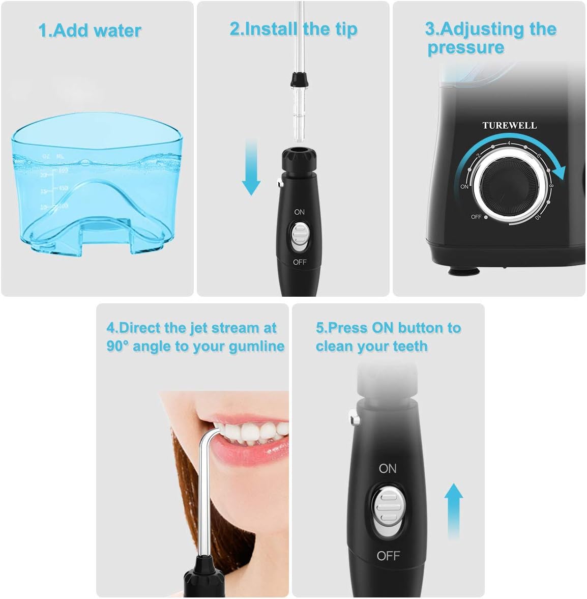 Irrigador Dental TUREWELL 600ml