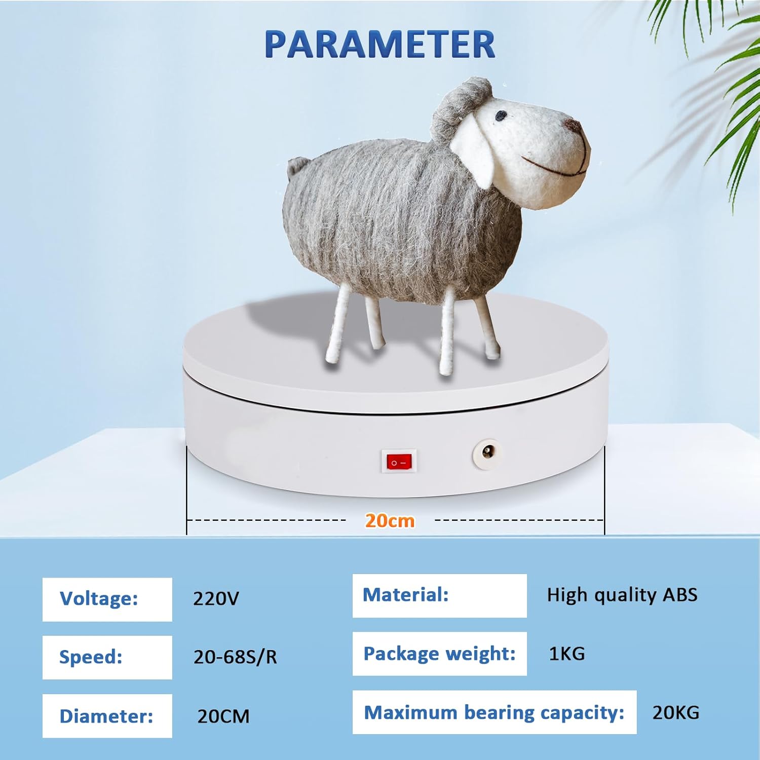 Base Giratoria Eléctrica 20cm