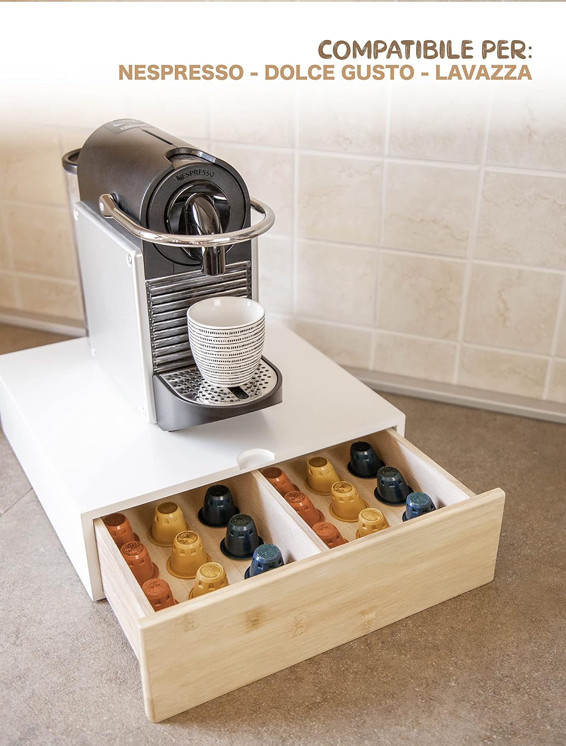 Cajón dispensador de cápsulas