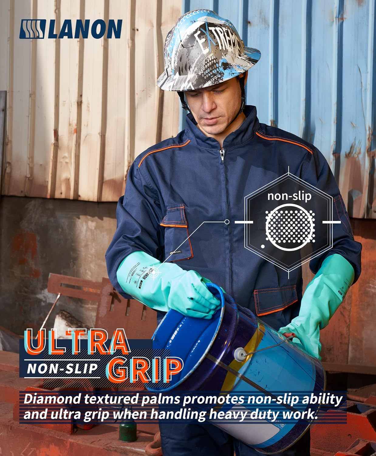 Guantes Nitrilo XL Protección alta