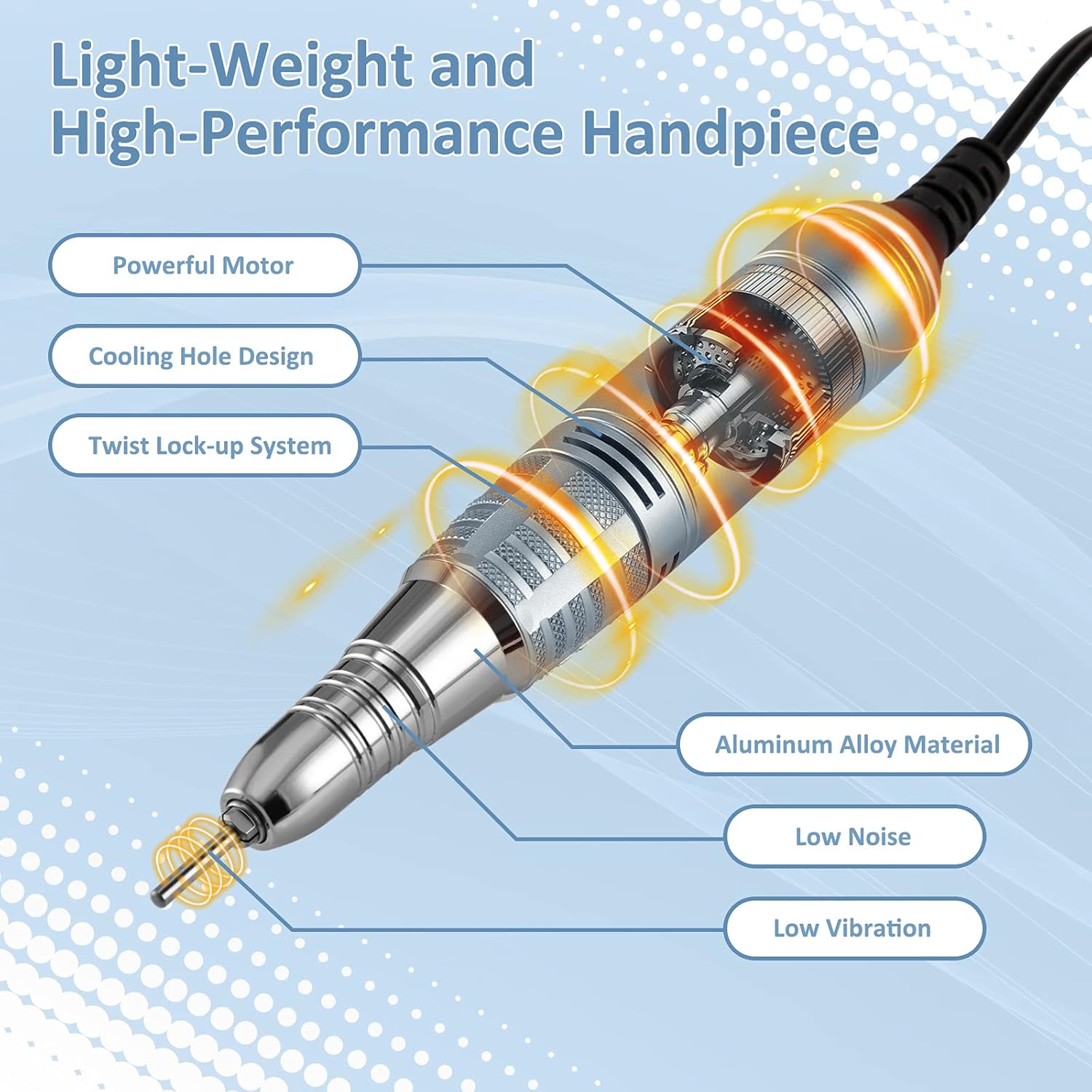 Fresadora de uñas JMD-108 azul