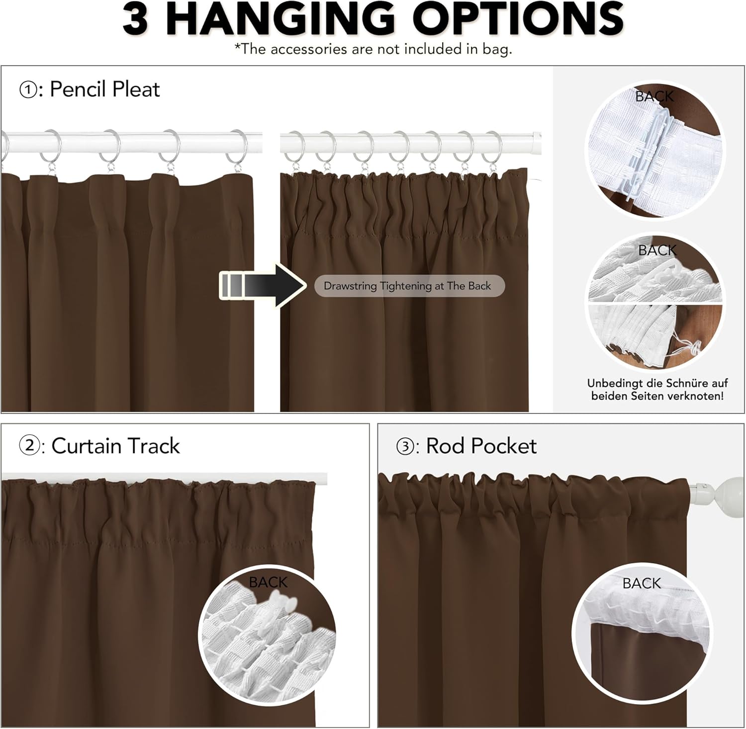 Cortinas Térmicas Chocolate 140x220