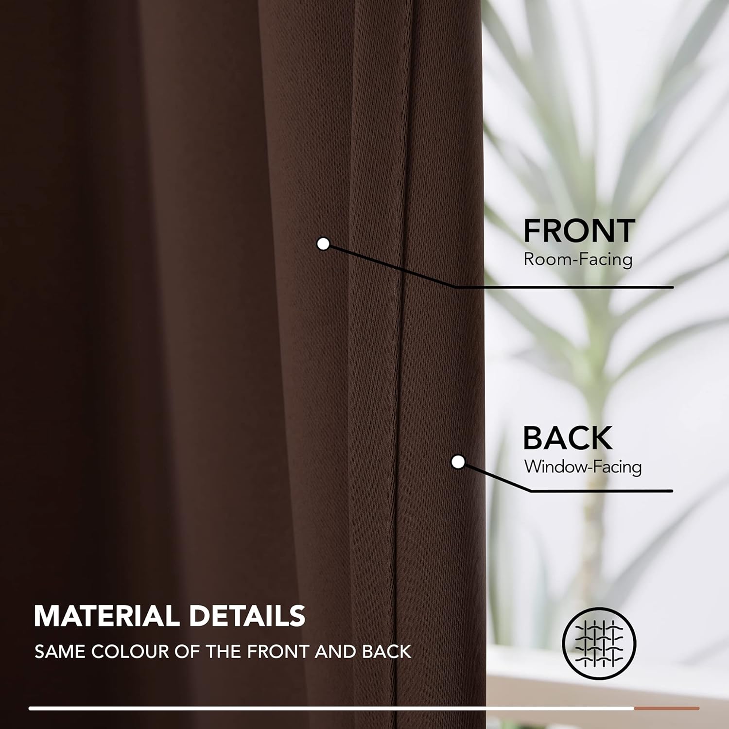 Cortinas Térmicas Chocolate 140x220
