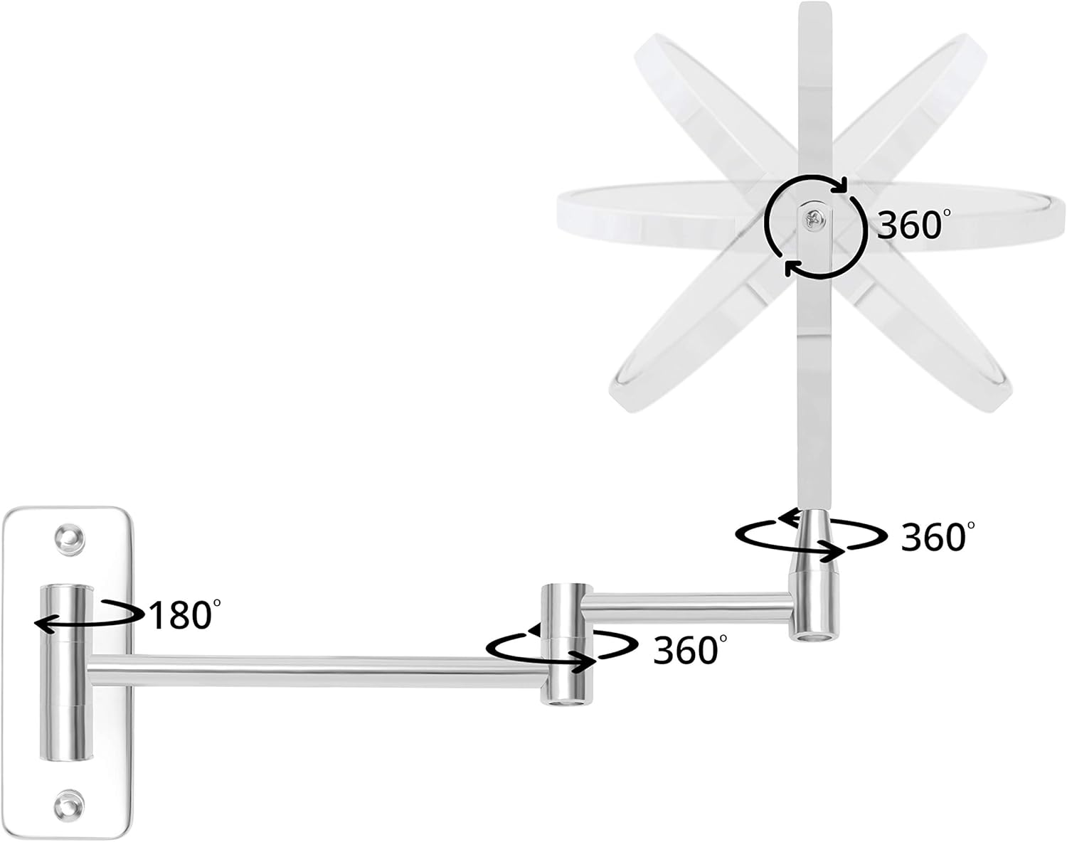 Espejo Pared Extensible 360°