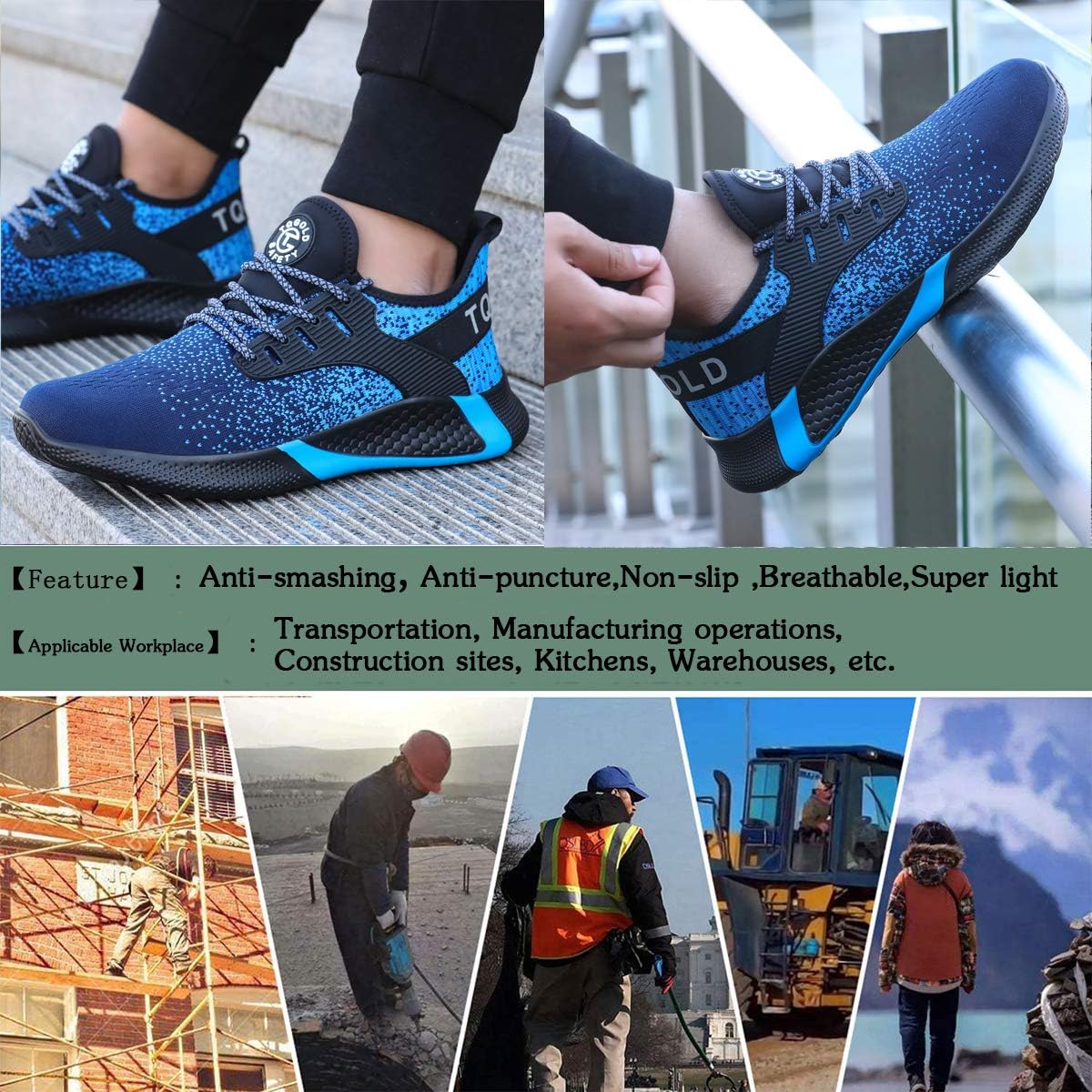 Zapatos de Seguridad TQGold 37 EU