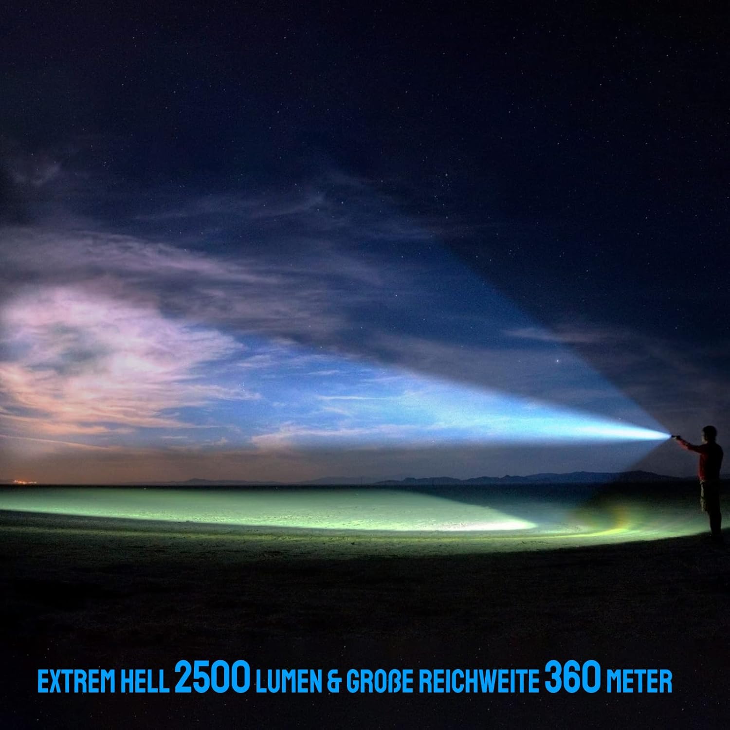 Linterna LED CREE XHP50 2500 lúmenes
