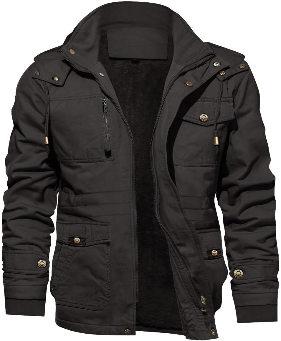 Parka de invierno masculina con capucha