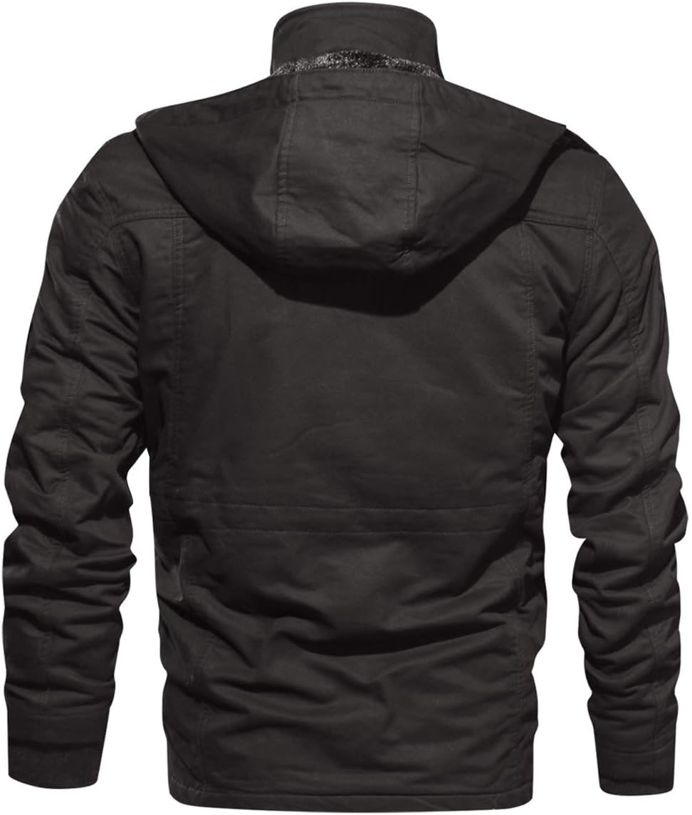 Parka de invierno masculina con capucha