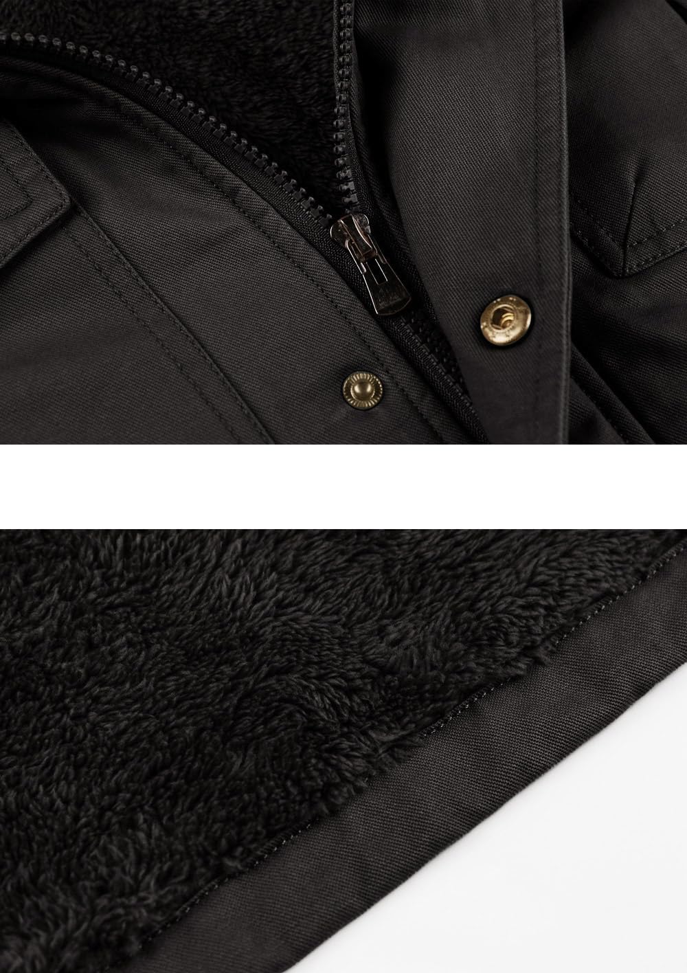 Parka de invierno masculina con capucha