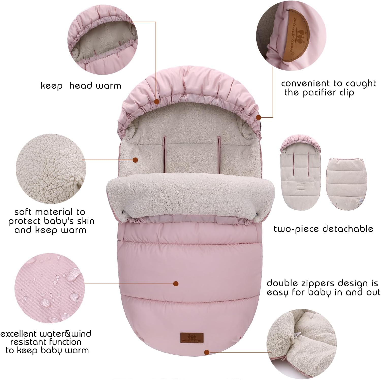 Saco Silla Paseo Universal Rosa