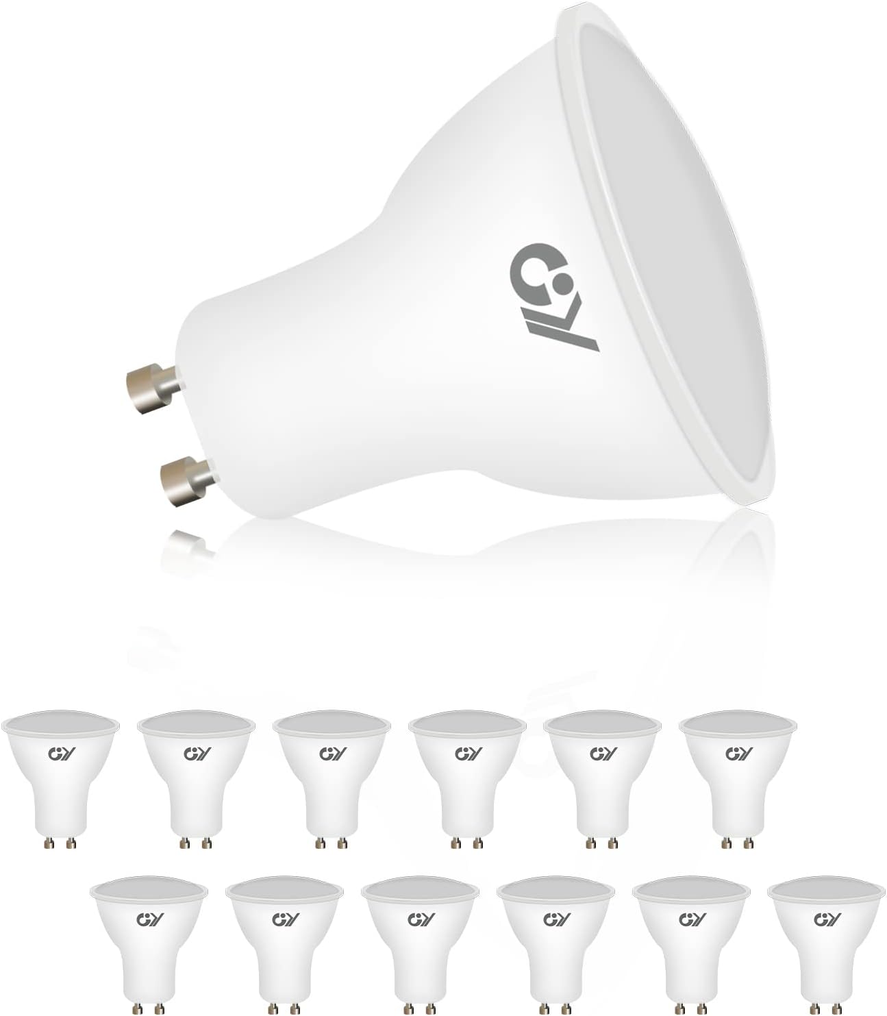 Lámpara LED GU10 8W 2700K 12u