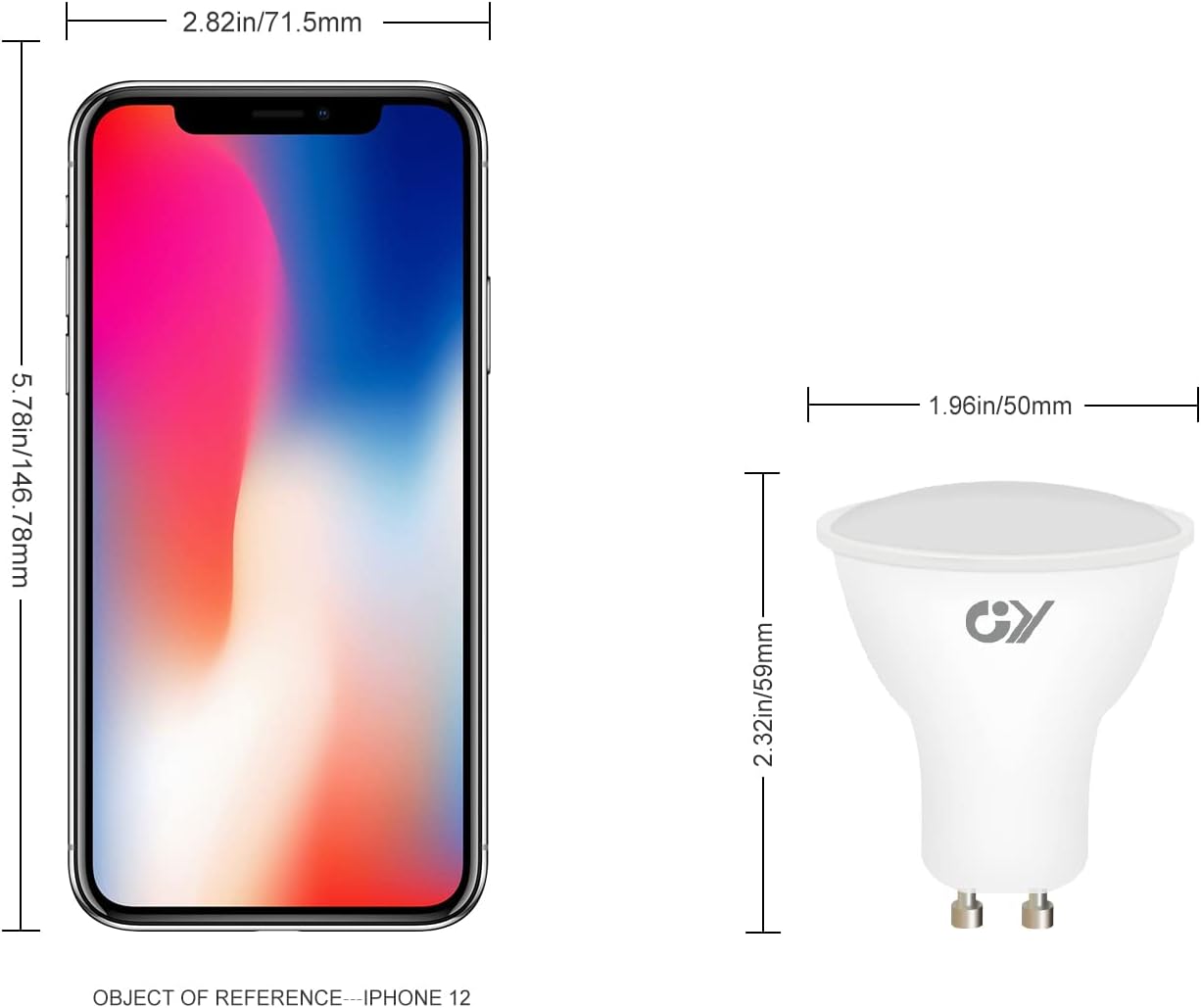 Lámpara LED GU10 8W 2700K 12u