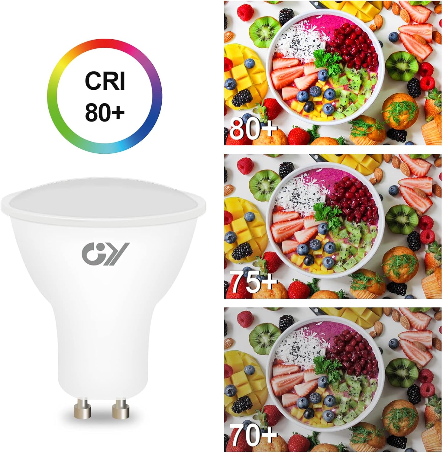 Lámpara LED GU10 8W 2700K 12u