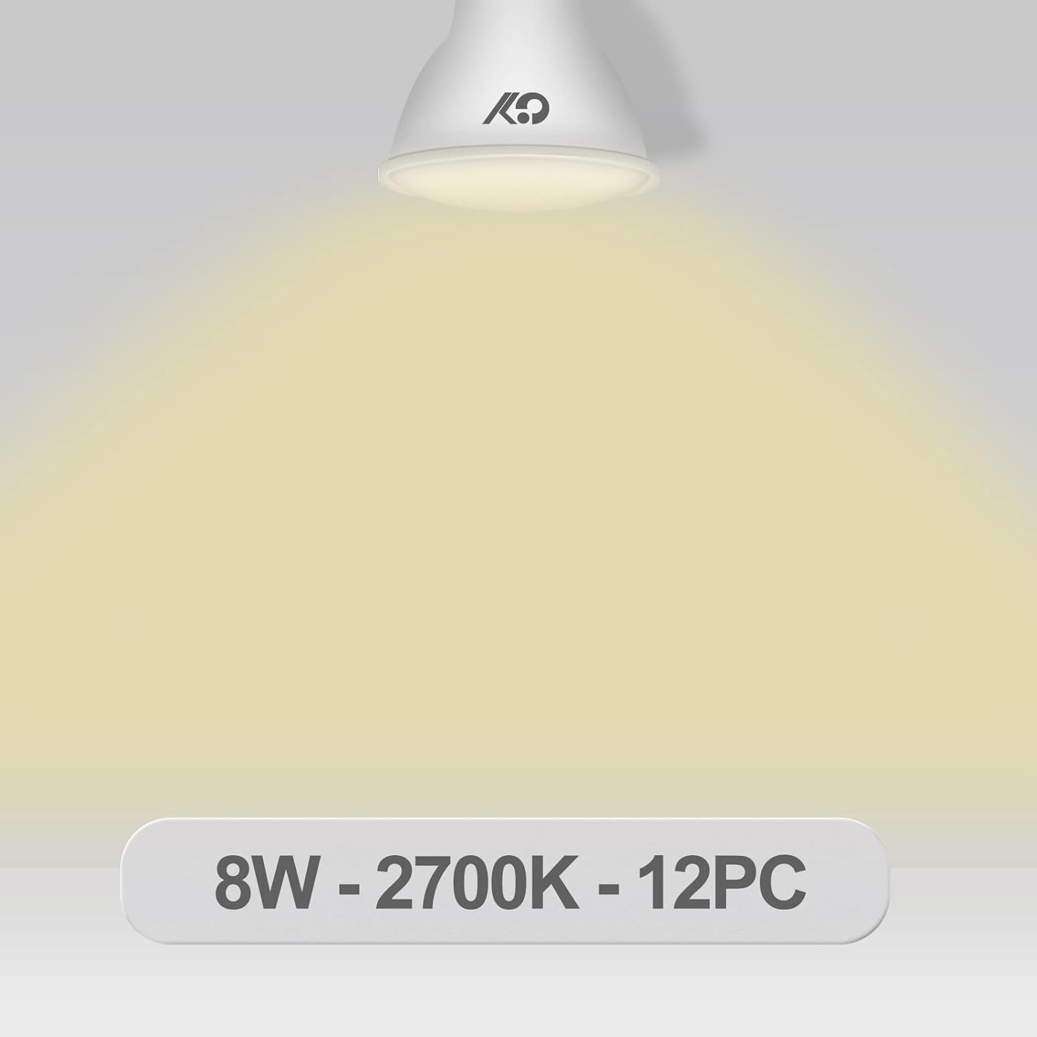 Lámpara LED GU10 8W 2700K 12u