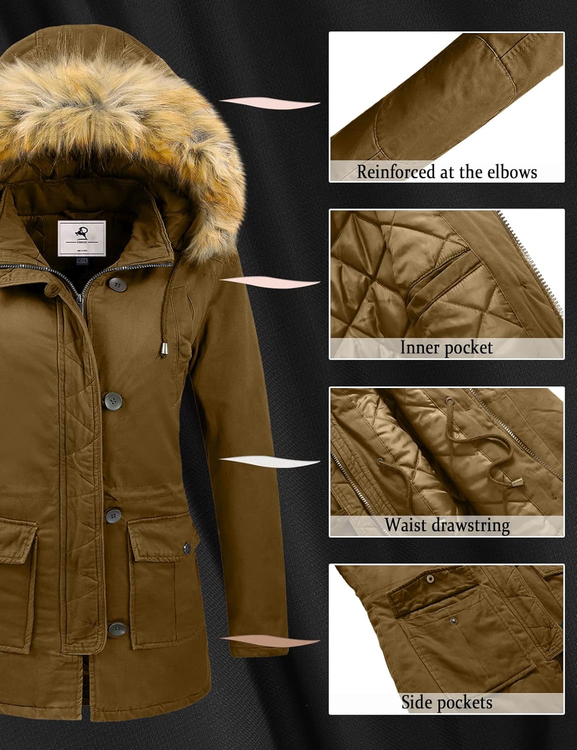 Parka Invierno Mujer Cálida