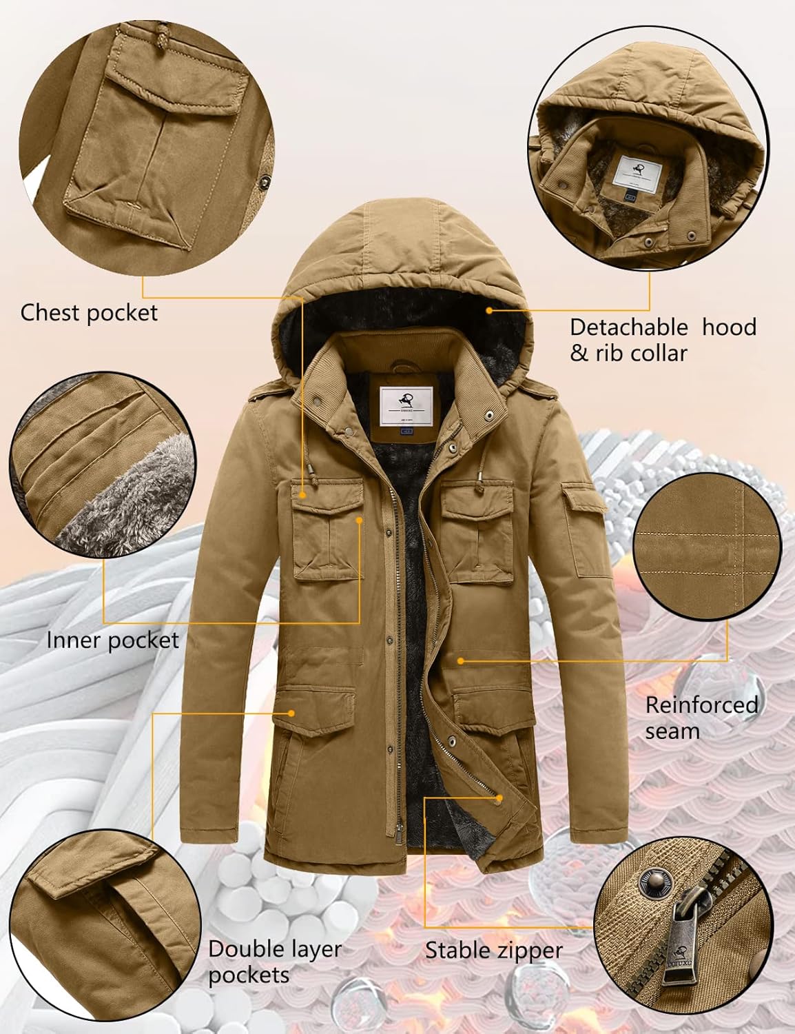 Chaqueta de Invierno Uoiuxc