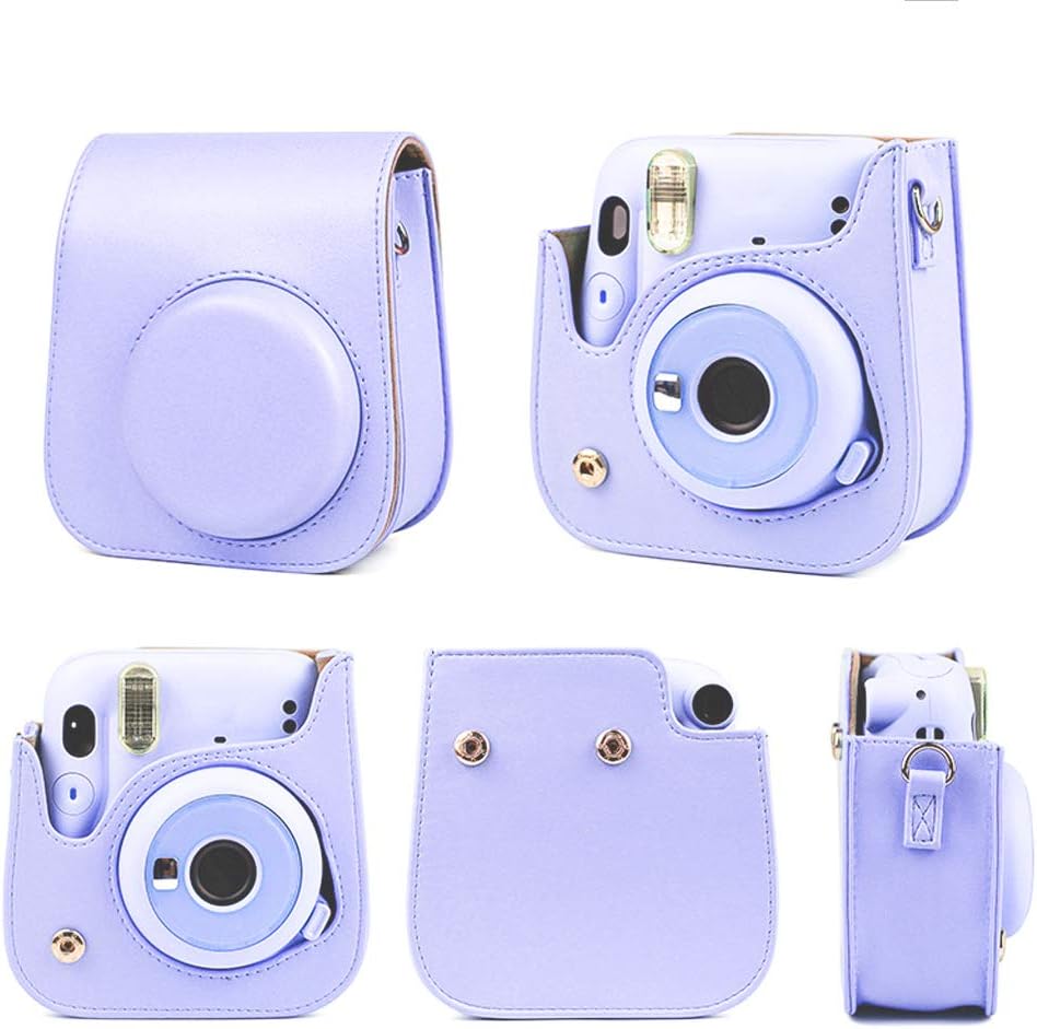 Bolso de cámara PU púrpura