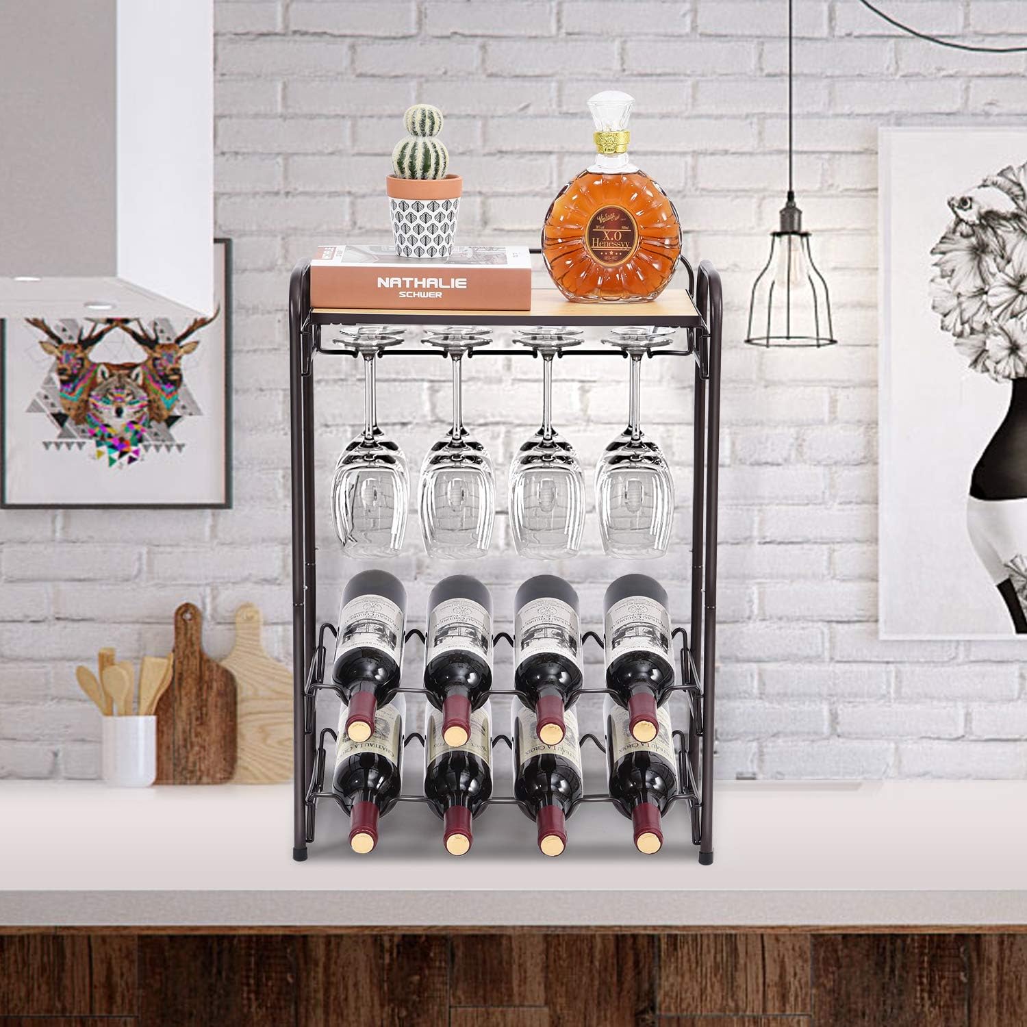 Estante de Vino Burdeos 8 Botellas