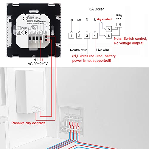 Termostato WiFi KETOTEK 3A